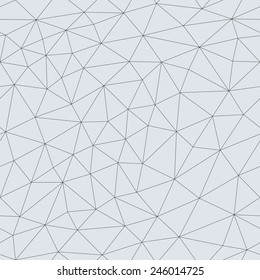 Abstract triangular mesh. Vector seamless linear background. 