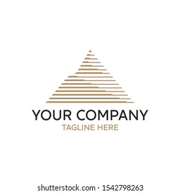 Abstract triangular mountain logo vector