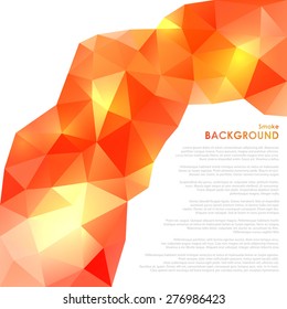 Abstract Triangular Polygonal Abstract geometric Orange background