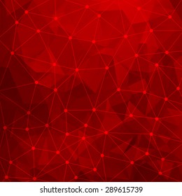 Abstract triangular red background. Vector design EPS10