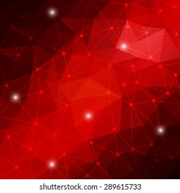 Abstract triangular red and black background. Vector design EPS10