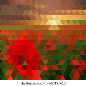 Abstract triangular red yellow green background vector illustration, creative business design templates