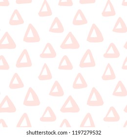 Abstract triangular seamless pattern. Round triangles. Geometrical background. Vector illustration.