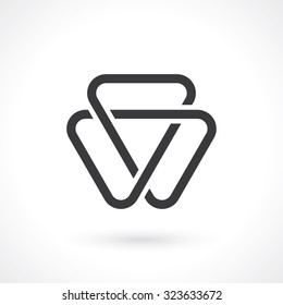 abstract triangular shape for logo template