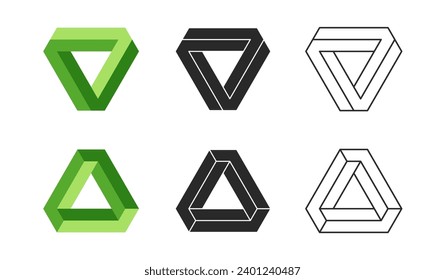 Abstract triangular shapes isolated on white background. Vector illustration.