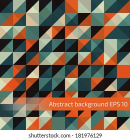 Abstract triangular vintage background. Vector illustration.