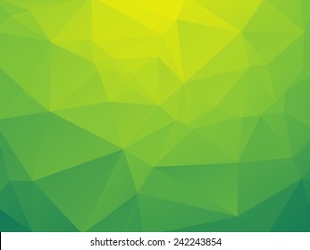 abstract triangular yellow green bio background