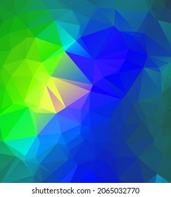 Resumen triangulación fondo geométrico verde y azul 
,aplicación y estilo de origami web   