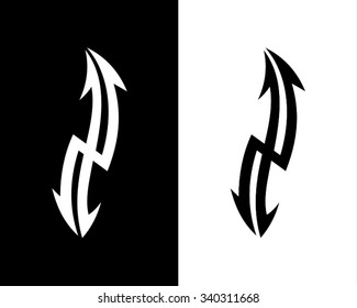 abstract tribal arrow