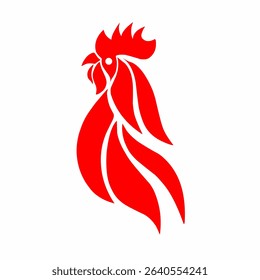 Abstract tribal art design illustration of a rooster, suitable for tattoo designs and others