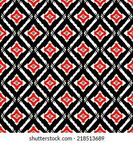 Abstract tribal art ethnic seamless pattern. Folk repeating background texture. Geometric print. Fabric design. Wallpaper