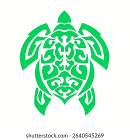 abstract tribal art turtle tattoo design suitable for elements