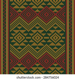 Abstract Tribal Aztec Seamless Pattern. Geometry Vector illustration