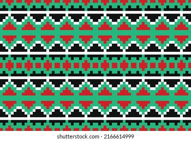 Abstract tribal background. Colorful geometric seamless pattern. Vector illustration. with diamond pattern design Rhombuses and zigzags are great for boho textile blankets, wallpaper, wrapping paper