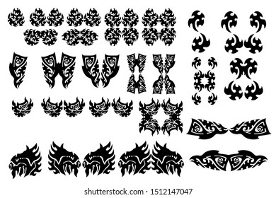 Abstract Tribal Black Shape idea Number 19