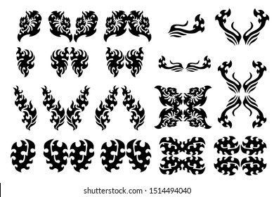 Tribal Lion Wing Symbols Black On Stock Vector (Royalty Free) 236389495 ...