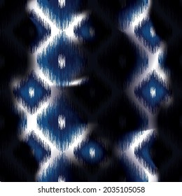 abstract Tribal blue ethnic pattern on background