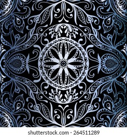 Abstract tribal ethnic background seamless pattern. Hand drawn geometric ornament. Can be used for card design, wallpaper, pattern fills, web page background, surface textures.