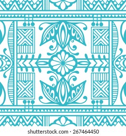 Abstract tribal ethnic background seamless pattern. Hand drawn geometric ornament. Can be used for card design, wallpaper, pattern fills, web page background, surface textures.