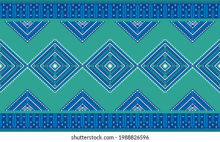 Abstract tribal ethnic geometric pattern, tradition, seamless pattern, for printing, clothing, wrapping, textile, Batik, fabric, sarong, Vector illustration embroidery style