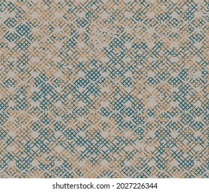 Resumen de un patrón ininterrumpido de etnias tribales. Geometría textura verde y marrón creativa repiten patrón moderno.