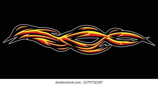 abstract tribal fire flame sticker