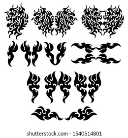 Abstract Tribal idea. Black Shape Collection. Number 2