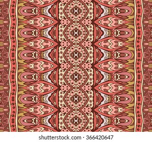 Abstract Tribal indian mosaic motif seamless pattern. Bohemian  Geometric print