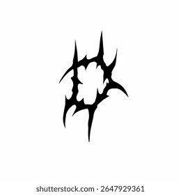 Abstract tribal letter D vector art tattoo elements