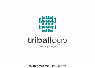 abstract tribal logo vector icon illlustration