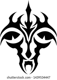 Abstract tribal mask for element design isolated on white background. Abstract design vector mask. Vector illustration EPS.8 EPS.10