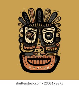 abstract tribal mask vector illustration