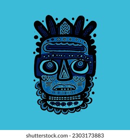 abstract tribal mask vector illustration