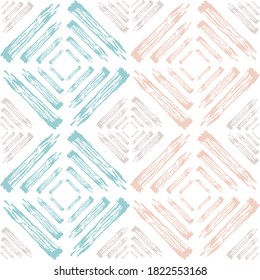 Abstract tribal seamless pattern with decorations, design elements. Pastel  pattern for invitations, cards, print, gift wrap, manufacturing, textile, fabric, wallpapers