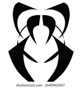 Abstract Tribal Shield Symbol Illustration