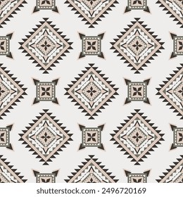 abstract tribal stripes with Aztec geometric and ethnic designs on Earth Tone for textile design, clothing, accessories, and decorative paper