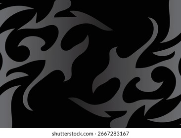 Abstractas estilo tribal de fondo de patrón de línea ondulada con espacio de copia para la marca