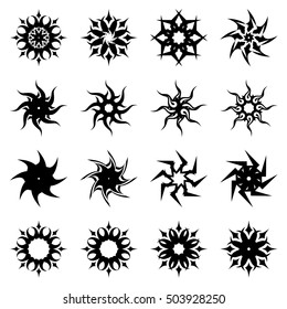abstract tribal sun tattoos