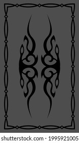 abstract tribal tattoo design with celtic tracery