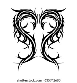 Abstract Tribal Tattoo Design Template Isolated Stock Vector (Royalty ...