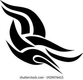 abstract tribal tattoo on white background