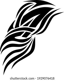 abstract tribal tattoo on white background