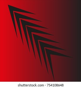 Abstract tribal tattoo pattern on a dark background. Flat design, vector.