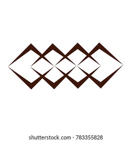 Abstract tribal tattoo pattern on a white background. Flat design, vector.