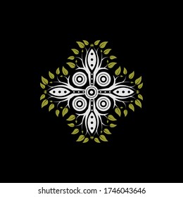 Abstract tribal tree vector logo design with decorative roots and branches. Ethnic, spiritual, and nature-inspired emblem ideal for wellness brands, eco-friendly products, tattoos, and holistic