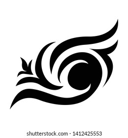 Abstract tribal vector design . black tribal vector isolated on white background
