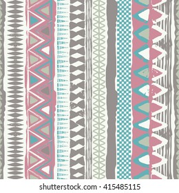 Abstract tribal vector seamless pattern