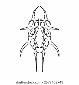 Abstract Tribal vector symbol with sharp symmetrical lines, perfect for tattoos, logos, or abstract design elements