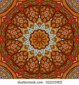 Abstract Tribal vintage autumn color ethnic seamless pattern ornamental 