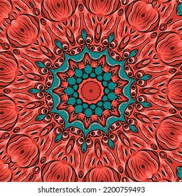 Abstract Tribal vintage ethnic seamless pattern ornamental